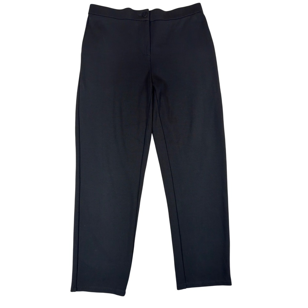Eileen Fisher Black Flex Tencel Lyocell Stretch Slim Ankle Pants Womens Small SP